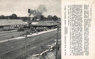 FL 1900’s RARE Live Oak,  Perry & Gulf Railroad Depot Florida - Suwannee County 3