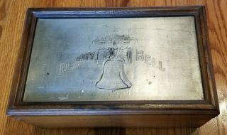 Antique Thorens Liberty Bell Music Box W/ Extra Discs Made In Switzerland