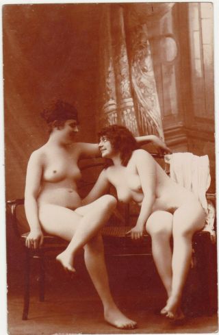 1910/20s Nude French Lesbian Beauty Girls Photo Pc Naked Lesbians Paris Romance