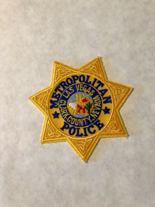 Obsolete Metropolitan Las Vegas Clark County Police Patch Old Stock Pristine