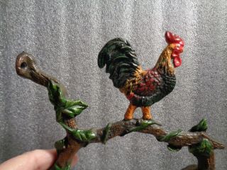 Small Cast Iron Rooster Wall Mounted Dinner Bell 2