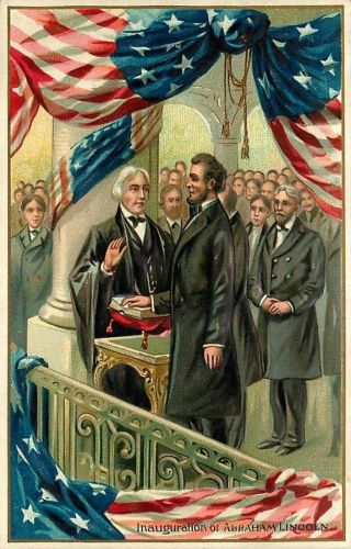 Embossed Postcard Abraham Lincoln Inauguration - Lincoln 