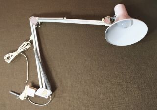 Vintage Luxo Adjustable Swing Arm Drafting Light Industrial Clamp Desk Lamp 2