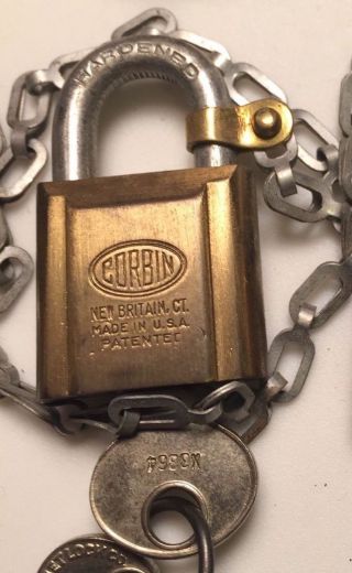 Ccl Corbin Cabinet Lock Vintage Old Style Mailbox Mini Brass Padlock With 2 Keys