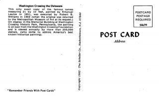 C22 - 0156,  WASHINGTON CROSSING THE DELAWARE,  Postcard. 2