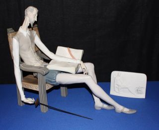 Lladro Don Quixote Porcelain Figurine & Collector’s Society Plaque,  Signed