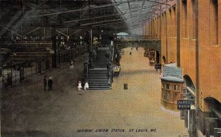 C22 - 0092,  Midway Union Station,  St.  Louis,  Mo. ,  Postcard.