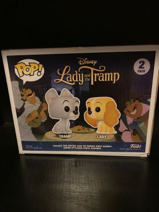 Funko Pop Disney Lady and The Tramp Hot Topic Exclusive 2Pack Rare Collectible 3