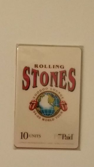 July 4,  1995 1st Edition Complete 4 Card Rolling Stones Set Pre - Paid Phone Cards