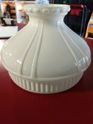 ALADDIN LAMP SHADE PART N653 WHITE OPAL GLASS 10 inch SHADE. 4