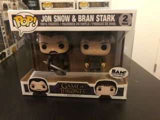 Game Of Thrones Jon Snow And Bran Stark 2 - Pack Bam Exclusive Funko Pop