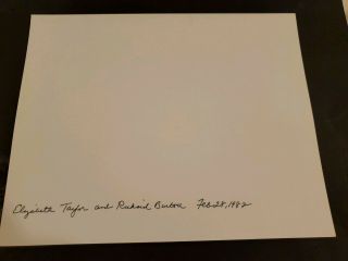 Elizabeth Taylor & Richard Burton 1980 ' s VINTAGE PHOTO 8x10 2