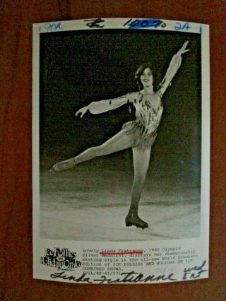 Glossy Press Photo - Linda Fratianne 1980 Olympic Silver Medalists Ice Skater