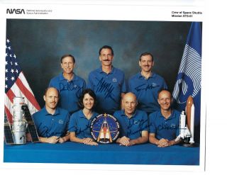 Space Shuttle Sts - 61 Endeavour Crew Signed