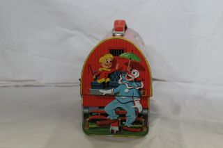 1963 Bozo the Clown Dome Lunch Box w/Matching Thermos 4