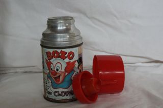 1963 Bozo the Clown Dome Lunch Box w/Matching Thermos 7