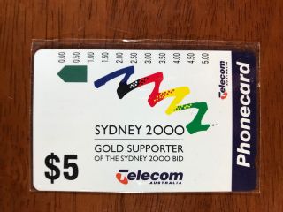 Telstra Telecom $5 Phonecard Sydney 2000