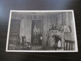 Rare Vintage K83 Interior Of Cabin In Redwood Village Rio Del Mar Aptos Postcard