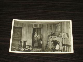 Rare Vintage K83 Interior of Cabin in Redwood Village Rio Del Mar Aptos Postcard 4