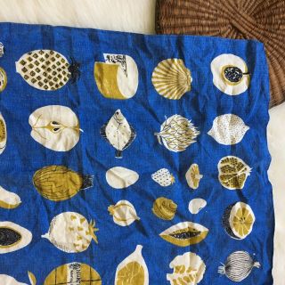 Vintage Lucienne Day Good Food Linen Tea Towel Made In Ireland Rare HTF 4