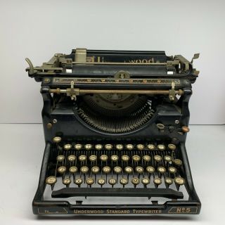 Antique Underwood No.  5 Standard Typewriter 1928 Serial Number 2452864 - 5
