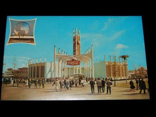 Vintage Postcard,  York City,  Ny,  Coca Cola Pavilion World 