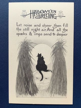 1910s Bergman/wall Halloween Postcard - Let Noise & Cheer Then Fill The Still Air