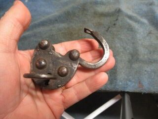 Unusual old TRICK padlock lock with a key.  Both key & trick required to open n/r 5