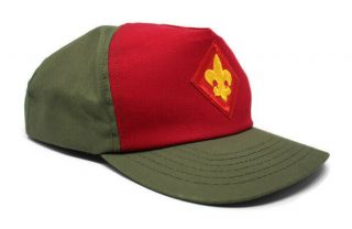 Vintage Boy Scouts Hat Green / Red Snapback Made In Usa