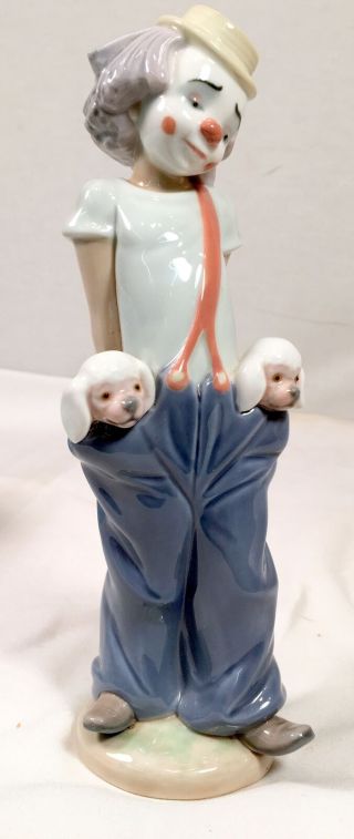 Lladro 7600 Little Pals Clown With Dogs W/box 1985 Collectors Society