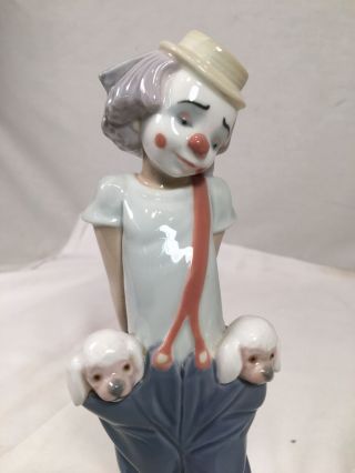 LLADRO 7600 LITTLE PALS CLOWN WITH DOGS W/BOX 1985 COLLECTORS SOCIETY 2
