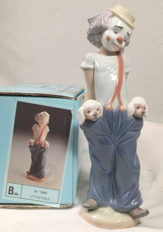 LLADRO 7600 LITTLE PALS CLOWN WITH DOGS W/BOX 1985 COLLECTORS SOCIETY 5