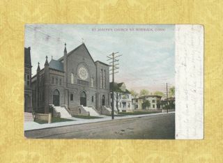 Ct South Norwalk 1901 - 09 Udb Postcard St.  Joseph Church Conn To Waterloo Iowa