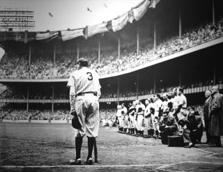 Number 3 Babe Ruth - Standing At Home Plate - Retires - Pulitzer Prize Winning Photo