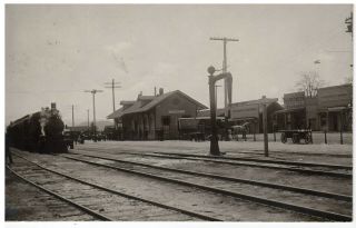Early Gilroy California Railroad Train Depot Rppc