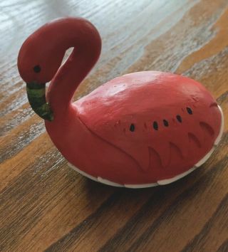 Enesco Home Grown Watermelon Flamingo Figurine