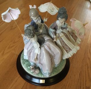 Lladro Porcelain Figurine Setting: Women With Parasols