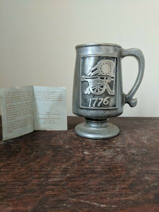 Frankham Co Canton Ohio Pewter Mug Tankard Beer Stein 1776 American Revolution