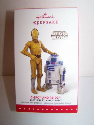 Hallmark Keepsake Ornament Star Wars A Hope C - 3p0 And R2 - D2 2015