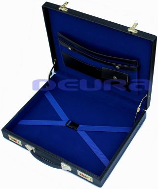 Freemason Masonic Regalia Apron Hard Case Blue Inside Briefcase