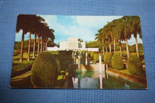 Vintage Postcard Latter Day Saints Hawaiian Temple,  Oahu,  Hawaii
