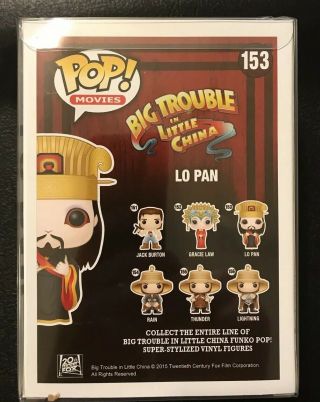 FUNKO POP LO PAN 153 PX GLOW IN THE DARK VAULTED BIG TROUBLE IN LITTLE CHINA 2