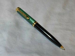 Pelican Black/ Green Striped Ball Point Pen German Made