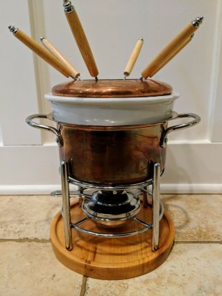 Copper Fondue Pot Set