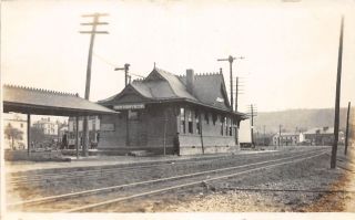 E68/ Moundsville West Virginia Rppc Postcard C1910 Railroad Depot Station