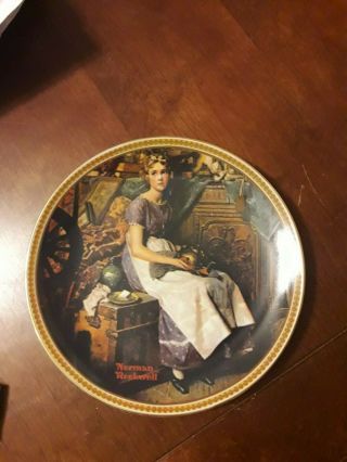 Norman Rockwell Collectible Plate " Dreaming In The Attic "