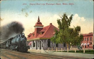 Oregon Short Line Passenger Depot Boise Idaho Id Locomotive Train Station