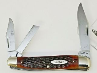 1965 - 69 Case Xx 6380 Carpenters Whittler Knife 3 7/8 " Red Bone Handles