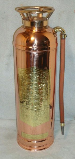 Vintage Antique Copper Fire Extinguisher General Quick Aid Fire Guard
