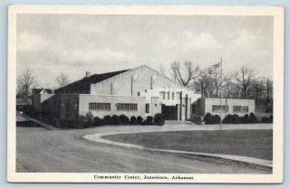 Postcard Ar Jonesboro Community Center C1940s View B04